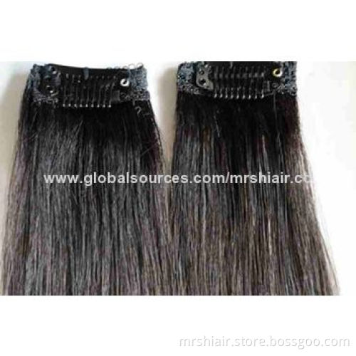 22-inch natural color straight clip-in hair